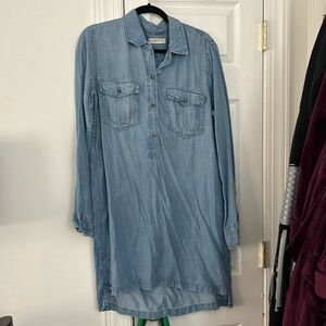 Denim long sleeve dress